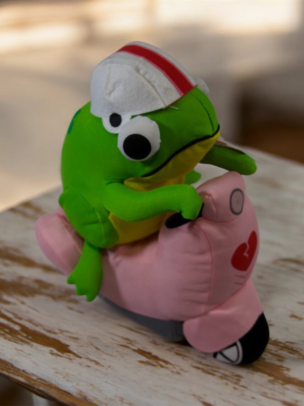 Dan Dee Animated Plush Frog Riding Scooter Valentines Toy NWT